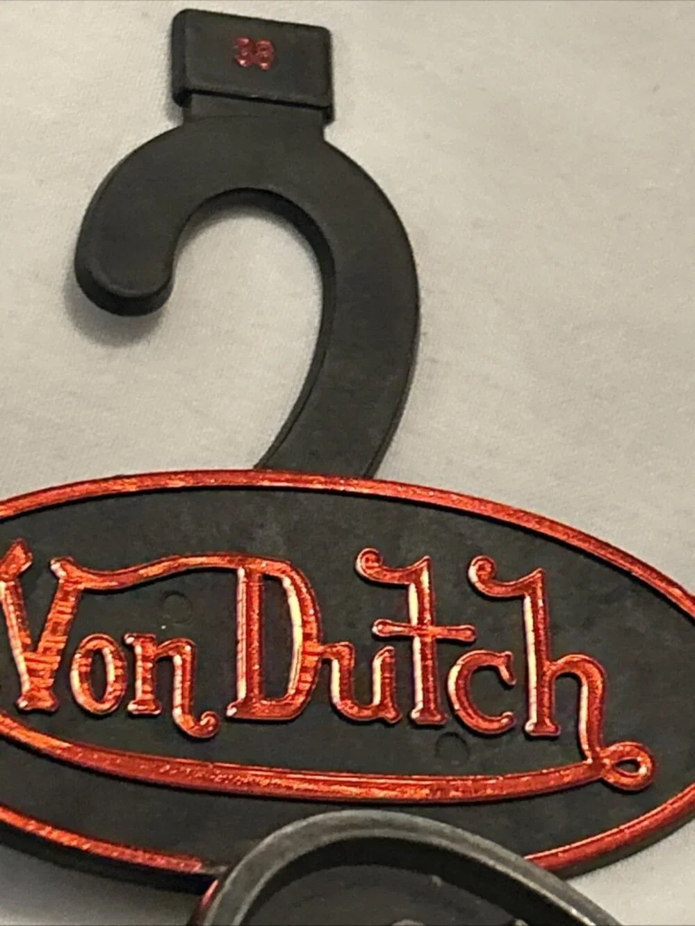 Von Dutch Originals Men's Black Belt Size 38 Adjustable Buckle Blk Silve